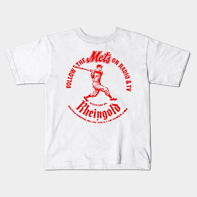 Rheingold / Follow The Mets Kids T-Shirt by CultOfRomance